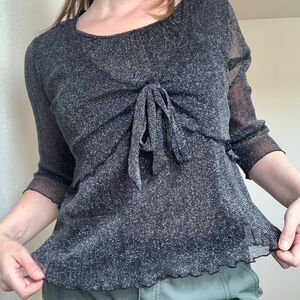 Sparkly Y2K Sleeved Blouse